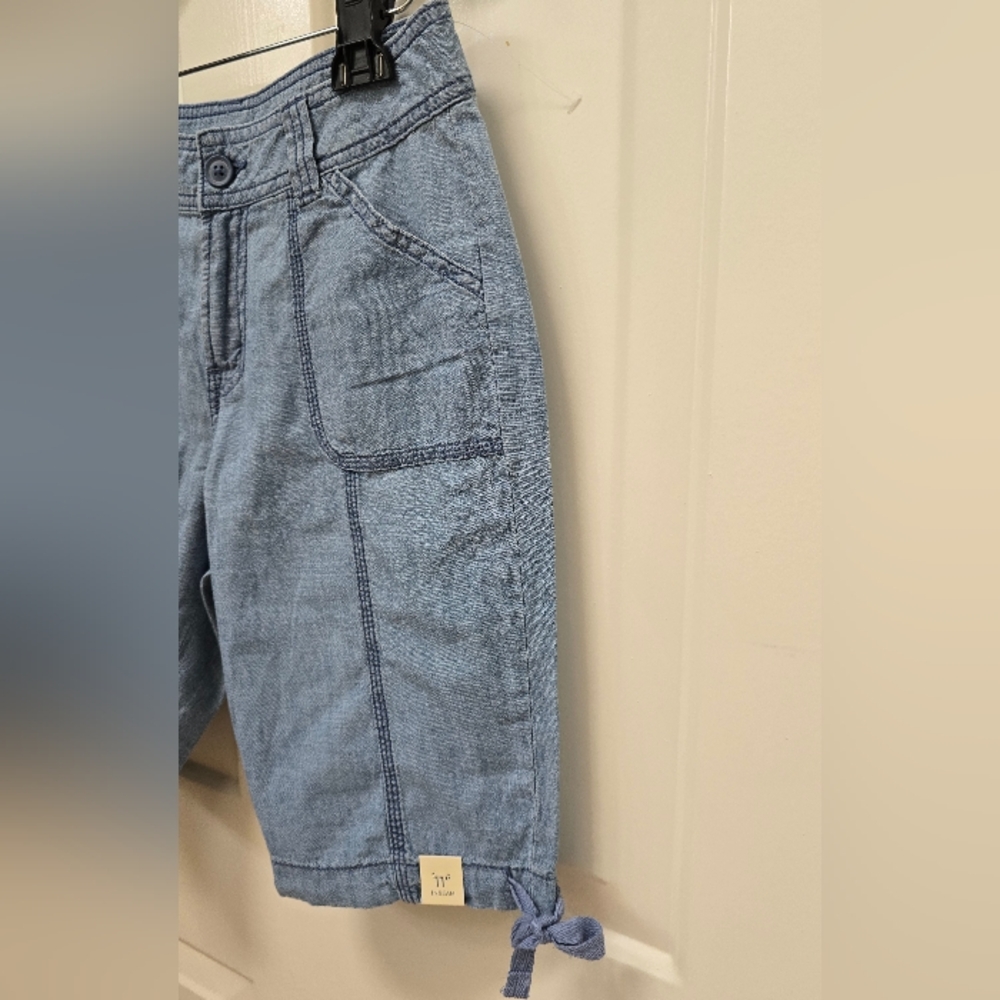St. John's Bay Women Blue Light Bermuda Denim Shorts Size 4-NWOT - Picture 5 of 12
